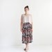 Safari maxi skirt with elastic waist - cotton - small, medium