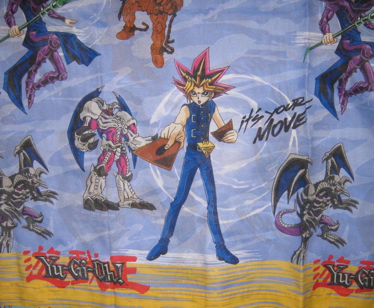 YuGiOh twin flat bed sheet reclaimed bed linens