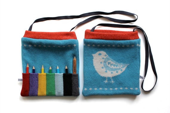 Knitted Little Lambswool Picture Pencil Bag