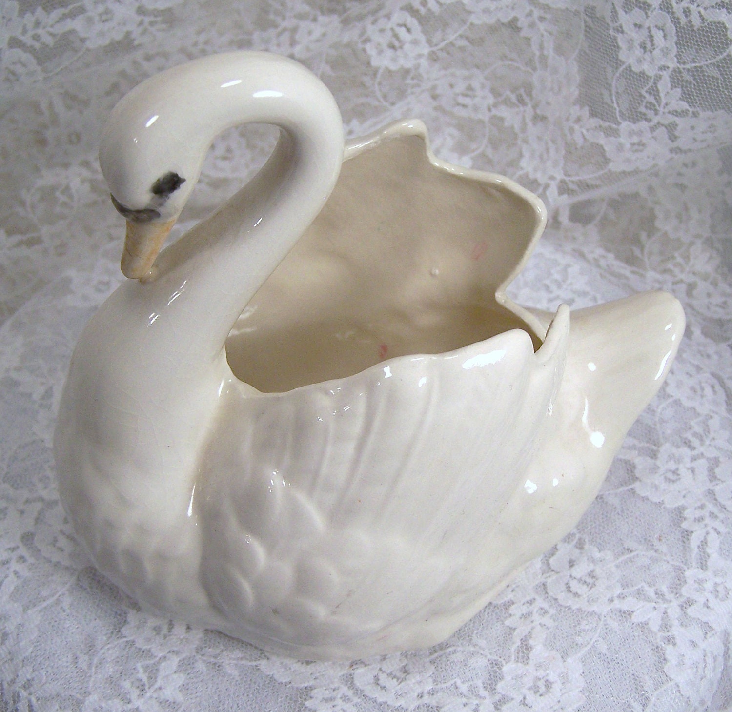 ceramic swan figurine