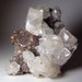 Luminous Clear Calcite Crystals on Matrix. Rough, Natural Piece. Crystal Healing / Mineral Specimen )0(