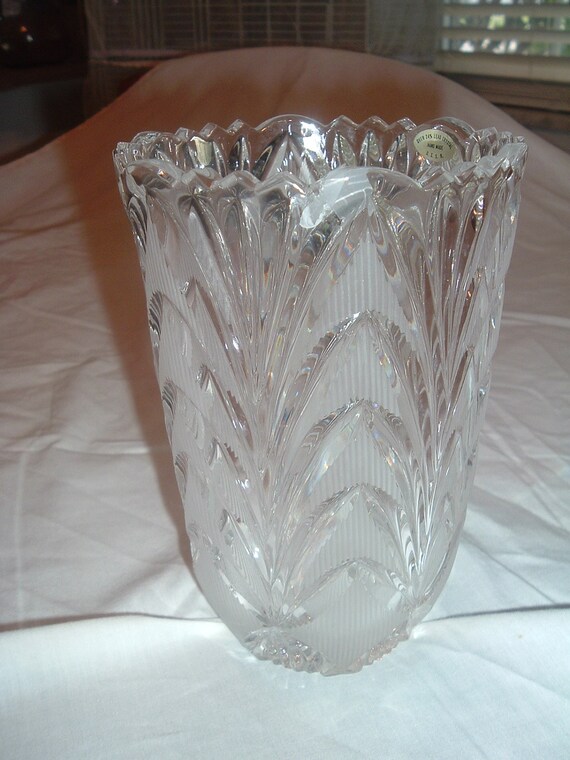 vintage lead crystal vase made in USSR