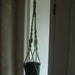 beautiful vintage green macrame plate hanger