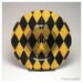 Hold On Spider, decoupage glass plate, yellow and black, Harlequin print, unique home decor