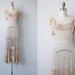 RESERVED vintage 1930s gown / vintage 1930s dress / vintage cream sheer ruffled wedding gown / antique dress