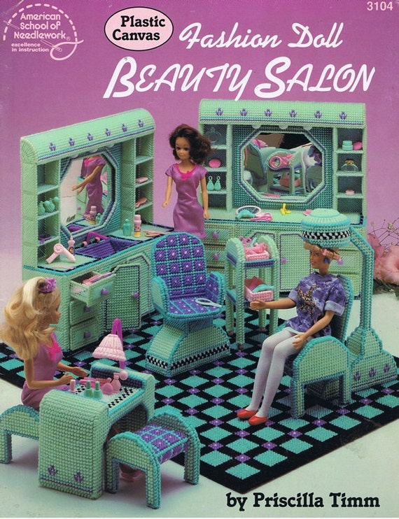 Download Fashion Doll Beauty Salon Plastic Canvas Miniature Doll House