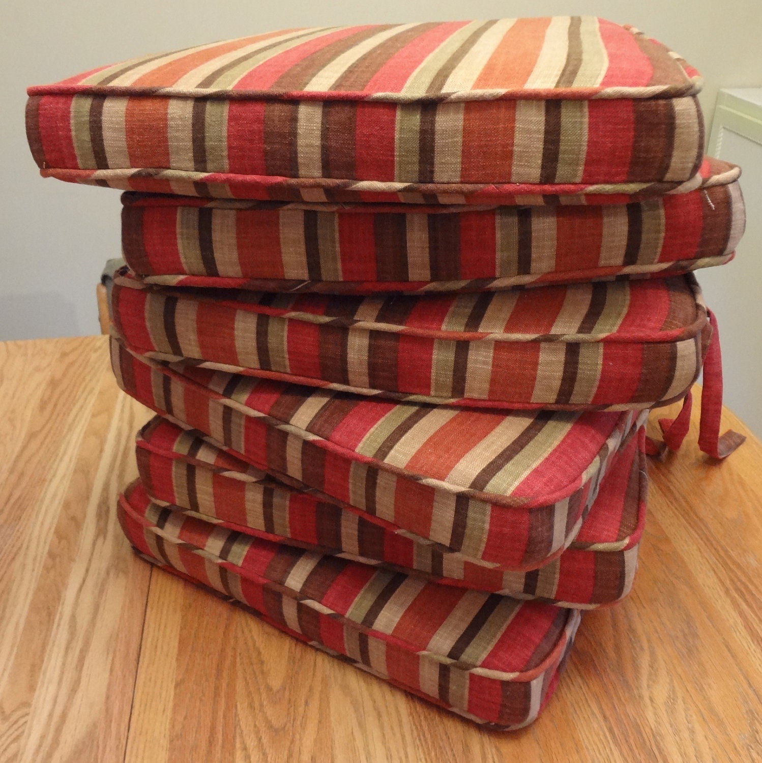 One Chair Seat Cushion with ties 18.5 x 17.5 by ...