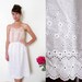 Vintage DAINTY EYELET White Slip Skirt L/XL