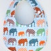 Elephant baby bib ON SALE and Ready To Ship