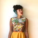 Last Supper Mustard Floral Mini Dress Sz S / M