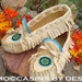 Clearance, Child's Moccasins By Desi, Size 12.5 Soft Buckskin leather, Fringes.