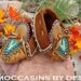 Baby Moccasins By Desi, Beaded, Deerskin leather, lots of beadwork