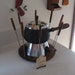 Styson Rubel Mid Century Mod 13 Pc. Porcelain Steel Wood Fondue Set