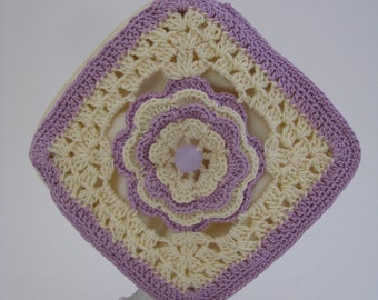 Petite Rose Pouch in Lavender and Cream Fully lined