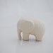 Elephant ceramic figurine in Matte White