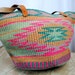 Vintage Sisal Southwest Ethnic Woven and Leather Purse Tote