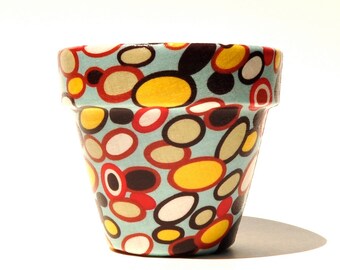 Light Blue Bangle Dots Flower Pot (Small)