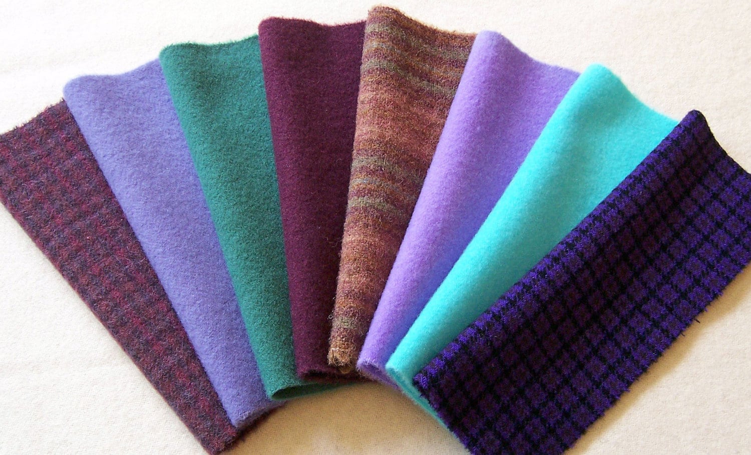 Hand Dyed Felted Wool Fabric 6in.x 8in. by ThreeSheepStudio