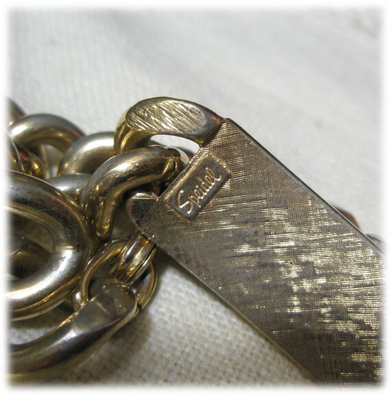 Vintage 1970s Gold Plated Speidel Mens Heavy ID Bracelet Curb