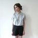 Vintage 80s Sweet Scalloped Granny Peter Pan Blouse