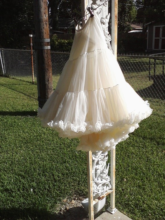 3 Vintage Square Dance Petticoats/ Red/Black/White