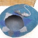 Kitty Cave, Cat Bed, Hand Felted, FREE Worldwide Shipping