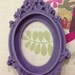 New Arrival Purple Resin Victorian Setting for 40x30MM Cameo/ Cabochon