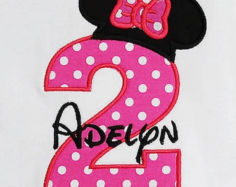 Minnie Mouse Birthday Shirt, Minnie Birthday Shirt, Girls Birthday Shirt, Custom Birthday Shirt, Personalized Birthday Shirt, Birthday Shirt