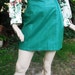 70's Vintage Teal Leather Skirt Size Estimate 4 vintage skirt 70s skirt