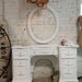 Painted Cottage Chic Shabby White Romantic French Desk DK263