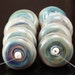 Handmade Lampwork Disc Bead Set - Blueberries and Cream