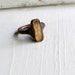 Copper Ring Imperial Topaz Crystal Warm Golden Raw Patina Artisan Handmade