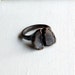 Ring Druzy Copper Geode Agate Gemstone Frost Sugared Mineral Stone Rough Grey Handmade Artisan