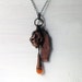 Assemblage Necklace Fragment Fire Opal Copper Gemstone Handmade Pendant