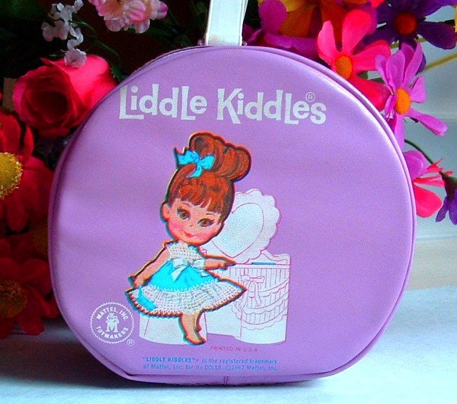 1967 LIDDLE KIDDLES Vintage Round Lilac Purple Pretty Priddle