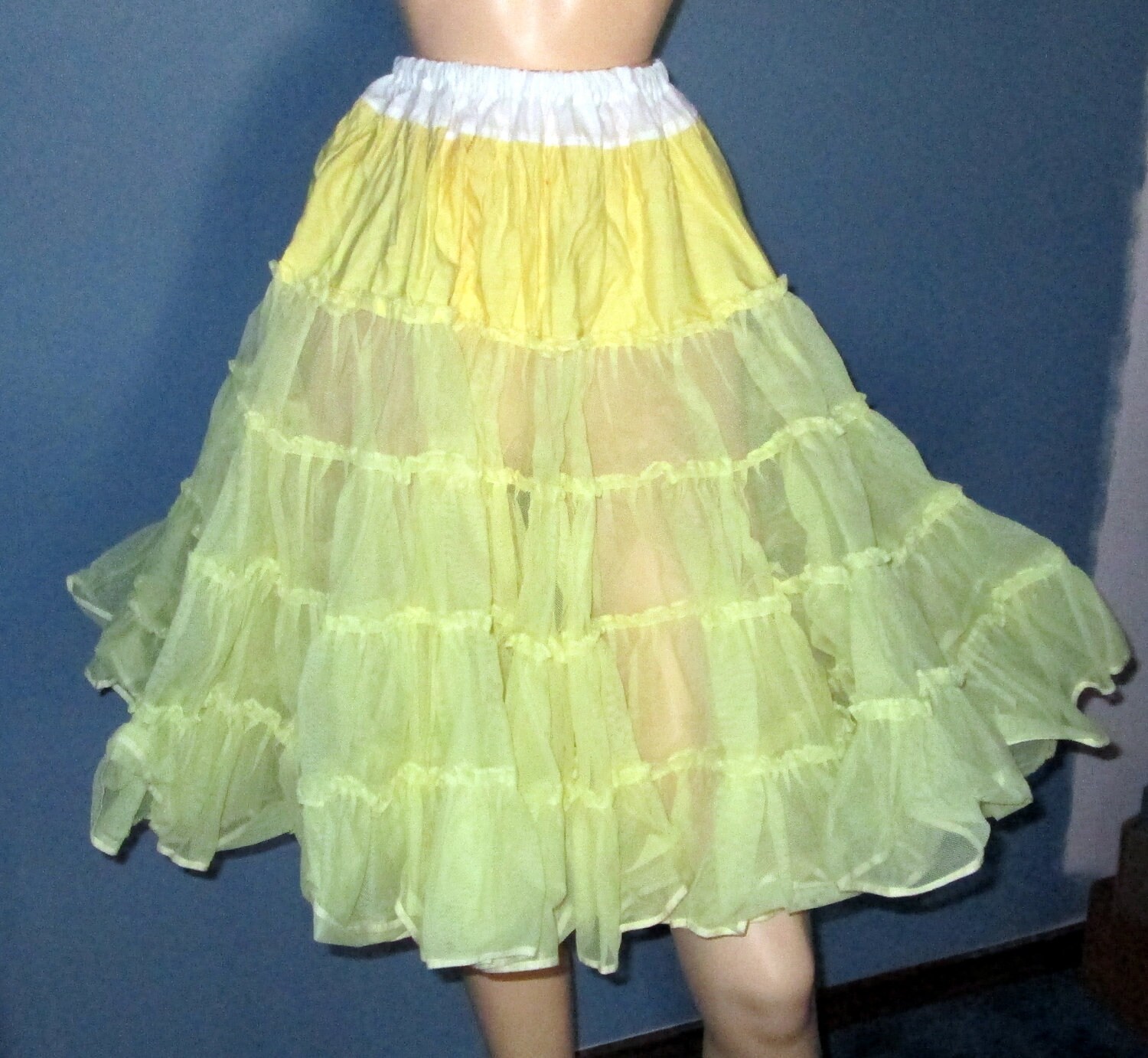 SALE Vintage Circle Skirt Crinoline Petticoat Square Dancing