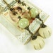 Deocrative Chain Pull Pair with Wooden Bead and Pale Green Italian Onyx Gemstone Bead