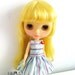 Blythe Blue with multi colors srip dresse
