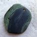 Swirled Slag Glass Focal - green & amethyst