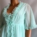 Pale Green Ruffle Peignoir Set