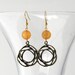 Orange crackle quartz earrings