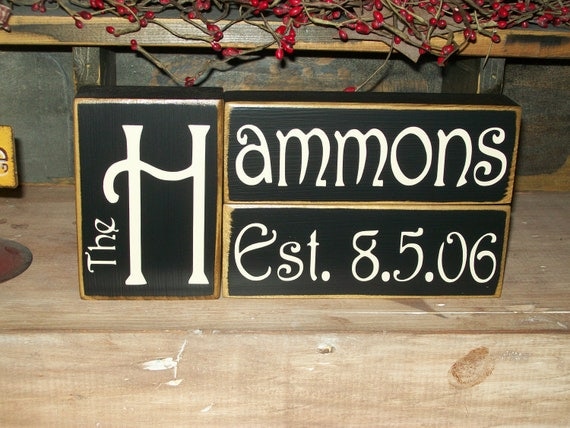 Personalized Wood Block Decor