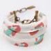 String Cuff Bracelet in 'White Cheetah'