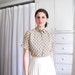50's Blouse / 1950's Blouse / Folk Blouse / Novelty Print