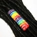 Double Rainbow Textured Dread Bead