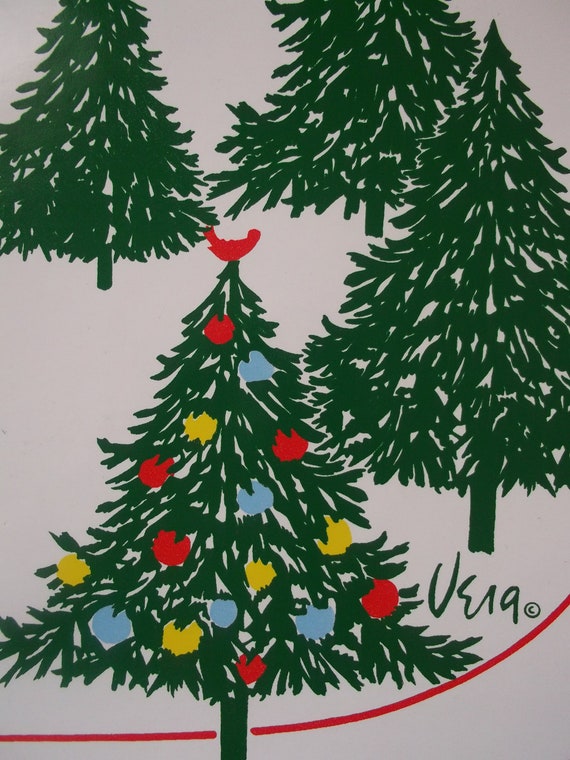 Vintage Vera Vinyl Christmas Placemats by My25thHour on Etsy
