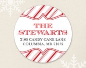 Christmas Candy Cane - Personalized address labels - Sheet of 24 Il_170x135