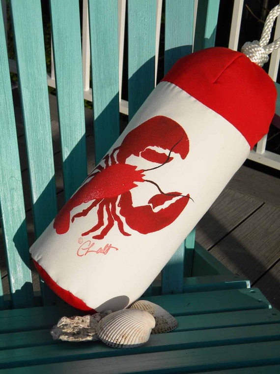 Items similar to LOBSTER BUOY boat bumper pillow 21"x7 