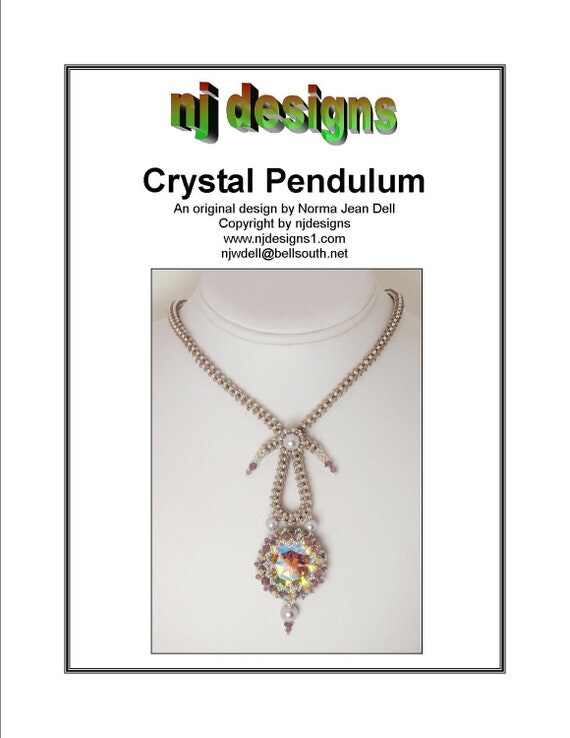 Beading Tutorial for Crystal Pendulum Necklace jewelry