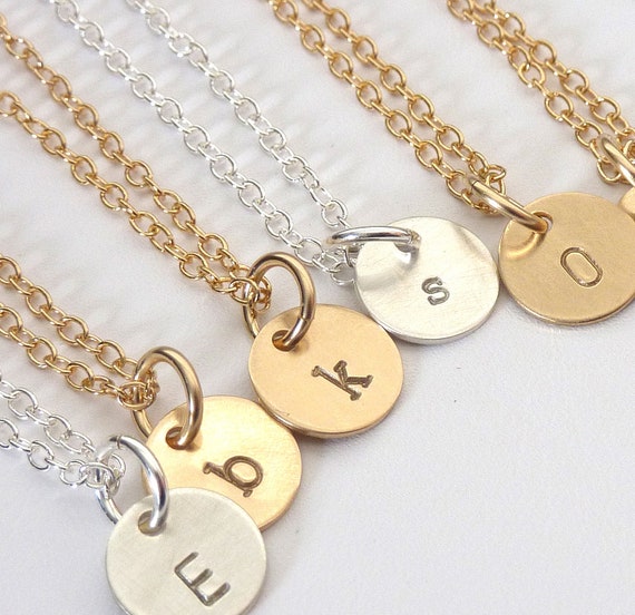 Mini Initial Charms Gold Initial Charms by mfrancesjewelry on Etsy